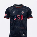 USA navy soccer jersey front