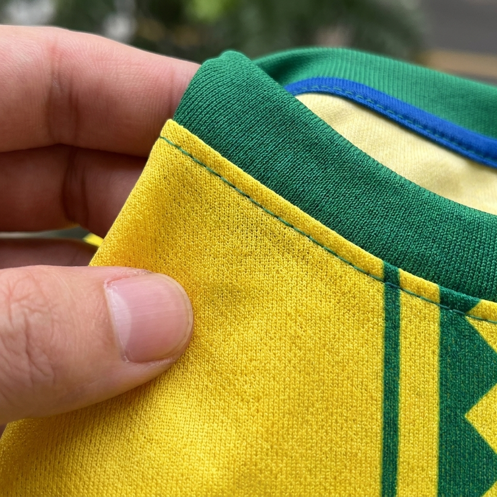 Brazil jersey fabric close-up quality