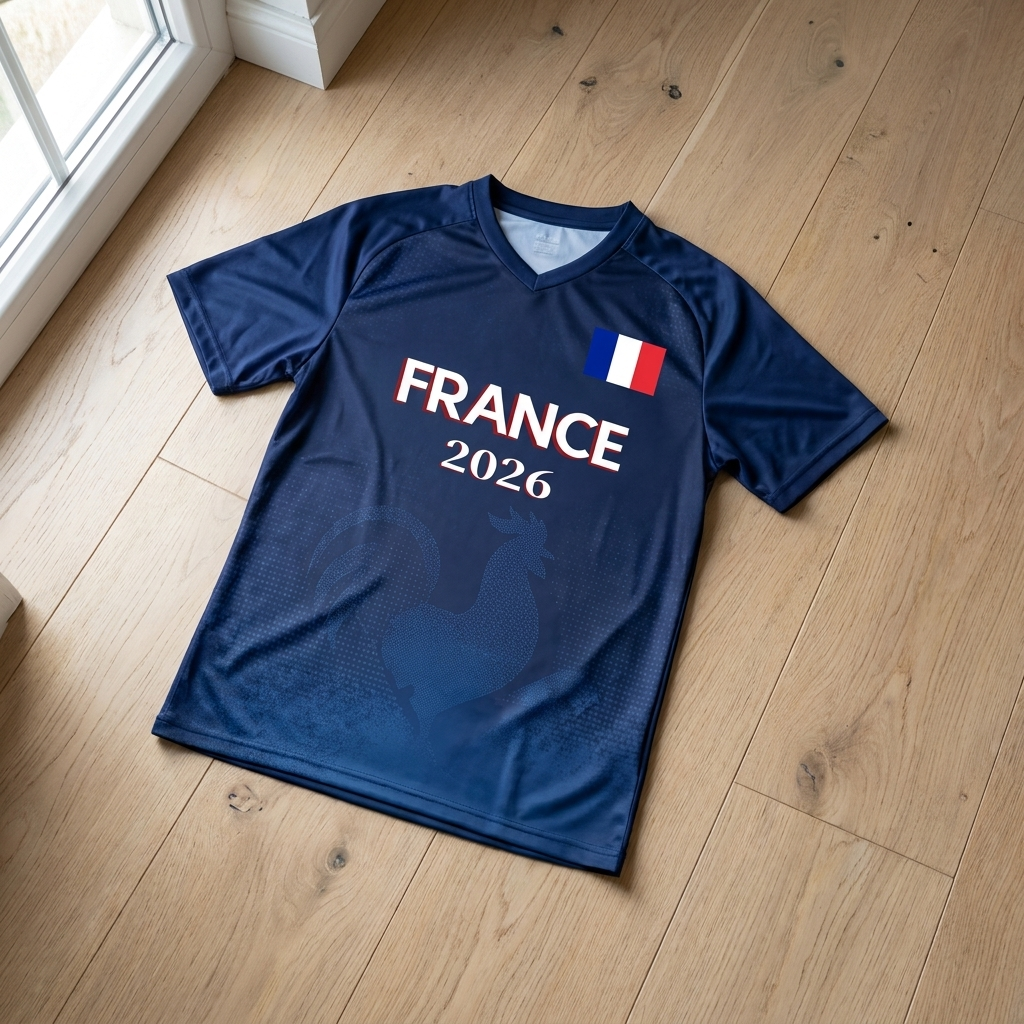 France 2026 fan jersey flat lay front